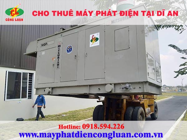 Cho thuê máy phát điện tại Dĩ An