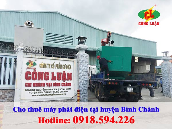 Cho thuê máy phát điện tại huyện Bình Chánh
