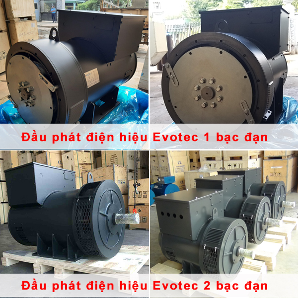 Đầu phát điện Evotec 1 bạc đạn - 2 bạc đạn
