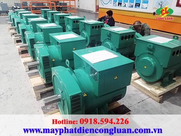Dinamo - đầu phát điện hiệu GS 2 bạc đạn 3 pha 11kva - 400kva