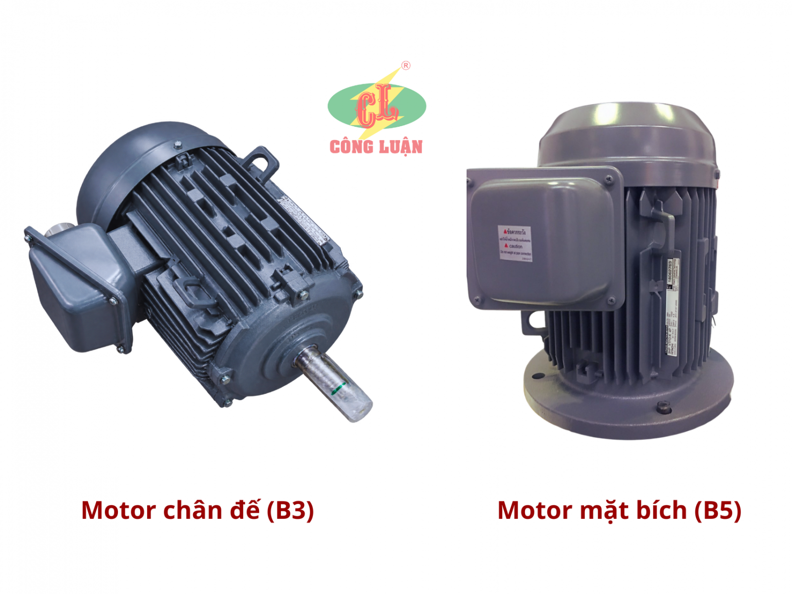 Motor hitachi 2.2KW 3HP 3 pha 4 cực kiểu lắp chân đế - mặt bích